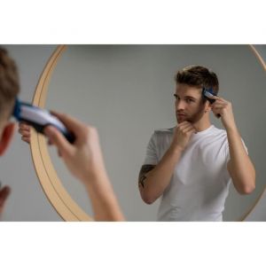 Tondeuse &agrave; cheveux - WAHL - COLOR PRO CORDLESS - 35 W - 8 sabots - Autonomie : 60 min - Bleu / Gris