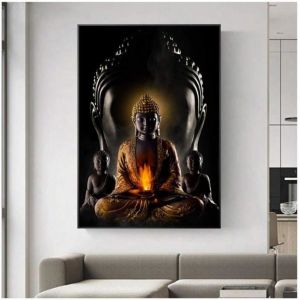 Bouddha Mur Art Mural Impressions Sur Toile Moderne Toile Peintures Sur Le Mur Toile Affiches Décoration Murale 40X60Cm Sans Cadre