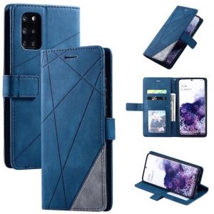 Etui Samsung Galaxy S20 Plus-S20+ 6.7 Housse Premium Portefeuille avec Support Antichoc Protection Housse Bleu