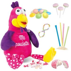 Peluche Ma Poulette accompagn&eacute;e dun sachet de 25 confiseries  Bonbons denfance &agrave; Offrir &agrave; P&acirc;ques ou pour D&eacute;corer votre Table