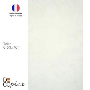 Decopine Papier Peint Intiss&eacute; Uni Blanc &ndash; Effet Textur&eacute; &Eacute;l&eacute;gant &ndash; Rouleau 053 x 10 m &ndash; D&eacute;coration Murale Moderne