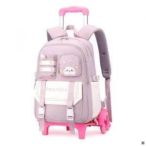 Sac a Dos &agrave; Roulettes pour Filles de 9 &agrave; 16 ans Cartable &agrave; Roulettes pour Enfants Adolescents avec 6 Roues Sac Ecole L&eacute;ger de 28L