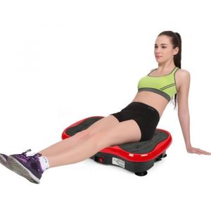 Plateforme Vibrante et Oscillante - Marque - Modèle - Avec Haut-Parleur USB - Rouge et Noir - 200W