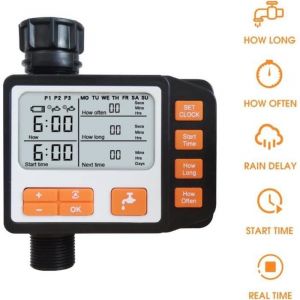 Programmateur Darrosage Minuteur d’arrosage Robinet de Jardin Programmable Numérique Robinet de Tuyau Automatique Minuterie
