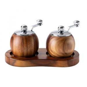 Moulin &agrave; poivre &agrave; double base et &agrave; boule mini moulin &agrave; poivre multifonction &agrave; manivelle et noyau en c&eacute;ramique