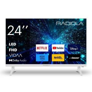 RADIOLA - RA24A2W - TV FHD 24 (60cm) - Smart TV Vidaa - 1920x1080 Px - HDMIx3 - USBx2 - Blanc
