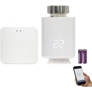 T&ecirc;te Thermostatique Radiateur KETOTEK Zigbee WiFi Starter Kit avec Hub - Programmable et Compatible Alexa