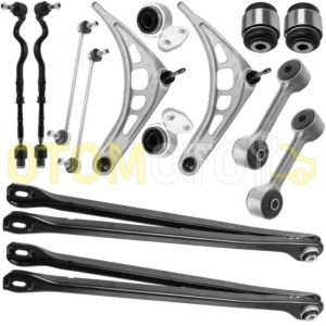 Kit bras de suspension avant et arrière compatible BMW 3 E46 318D 320D 330D 320CD 330CD composé de 14 pièces