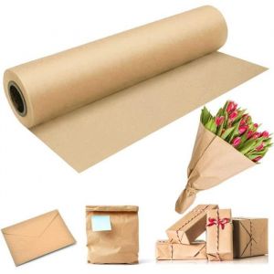 Rouleau de Papier Kraft 30cm X 30m Rouleau dEmballage Papier Marron Papier Recyclé Naturel pour Emballer des Cadeaux DIY