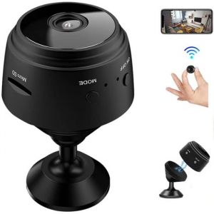 Mini Caméra Cachée WiFi Enregistreur Petite VidéoNoir Mini Caméra Espion Bluetooth Micro Infrarouge sans Fil de Surveillance d[160]