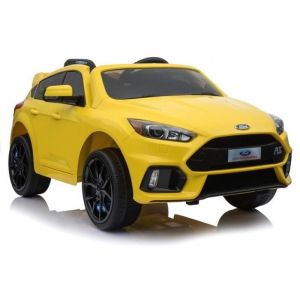 Voiture électrique pour enfants Ford Focus RS Jaune Télécommande 24 GHz  Motor: 2 x 45W Siège en similicuir (LE2520)