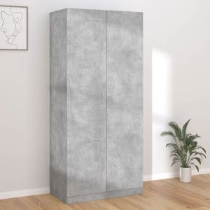 Armoire de rangement - garde-robe - armoire penderie Gris béton 90x52x200 cm Bois d’ingénierie886974 meuble pro