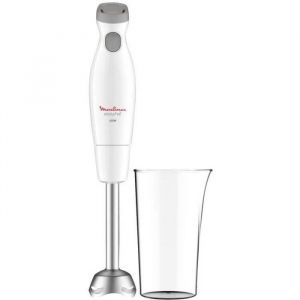 Mixeur plongeant MOULINEX EasyChef 450W - Blanc - 2 vitesses - Pied anti-éclaboussures