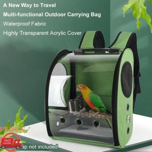 FYDUN cage &agrave; perroquets Porte-oiseaux portable et respirant adapt&eacute; aux oiseaux de taille moyenne et petite animalerie kit Bleu