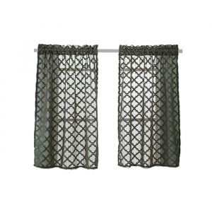 Rideaux - LAKDD - Voilage - Gris encre - Transparent - Style Campagne