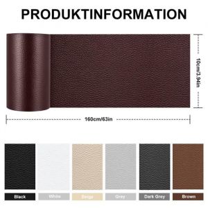 40x300cm (2 Rouleau) Patch de R&eacute;paration en Cuir Papier Peint Auto-Adh&eacute;sif en Cuir PU Patch de R&eacute;paration Kit Premiers Soins pour