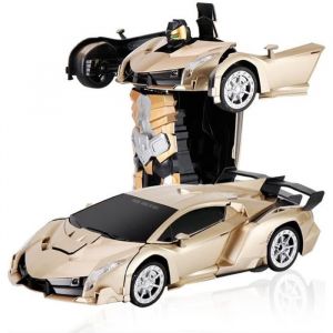 TD® Voiture robot télécommandé transformable robocop contruction jouet télécommande guide kit project smart roues miniature enfant