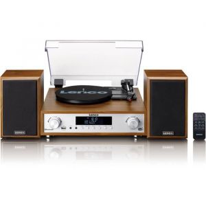 Platine Vinyle  Bluetooth- Lenco - Radio DAB+/FM - ensemble st&eacute;r&eacute;o HiFi - MC-160WD - Bois