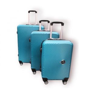 Set de 3 valises - GERARD PASQUIER - Bleu - Coque rigide ABS - 4 roulettes 360° - Trolley inclus
