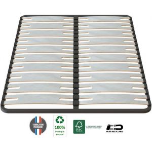 SEDAC Sommier OPTISIZE 140 x 190 -  Cadre à lattes extra large 141mm dépaisseur