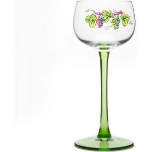 6 Verres &agrave; Vin dAlsace motif VIGNOBLE