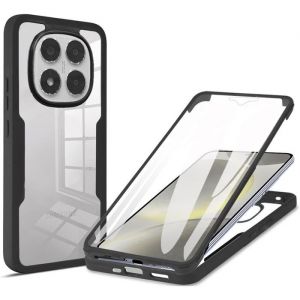 Coque pour Xiaomi Redmi Note 14 Pro Plus 5G - Antichoc Tranparent Bordure Noir - E.F.Connection®