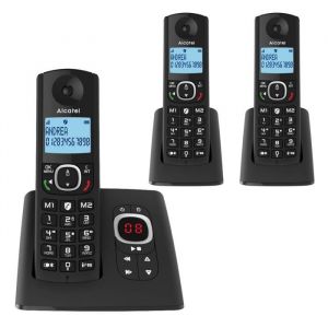 Alcatel F530 Voice Trio telephone sans fil avec repondeur et 3 combines blocage dappels et fonction mains libres Noir