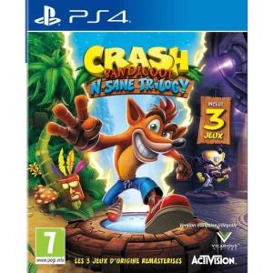 Jeu vid&eacute;o - Crash Bandicoot - N-SANE Trilogy - Aventure - PS4 - Edition Standard