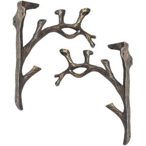 Supports d&eacute;tag&egrave;re Vintage (2 pi&egrave;ces) Fonte Forme de Branche &Eacute;querre &Eacute;tag&egrave;re Faire lancien Artisanat