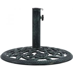 Socle de parasol-Supports pour parasols Base Pied de parasol Vert 9 kg 40 cm Fonte