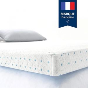 ViscoSoft - Surmatelas 180x200 Gel, Surmatelas Rafraichissant Memoire de Forme 5cm, Effet Frais et Relaxant, Housse Bambou Lavable