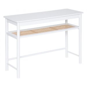 Table de console meuble de console en bois coloris blanc - Longueur 110 x Profondeur 40  x Hauteur 80  cm