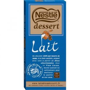 Chocolat dessert lait 170 g NESTLE