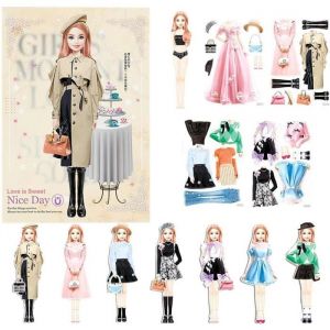 Nouvelle poupée en papier magnétique à habiller princesse 2024 – Jeu de puzzle magnétique pour vêtements de personnes pour filles