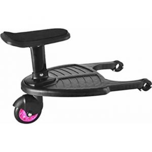 Poussette Auxiliaire Second Enfant Remorque Artefact Deux Enfants Debout Assiette Assise Si&egrave;ge Poussette Accessoire (Rose)