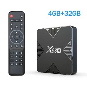 TV Box Android TV box Reproductrice Streaming en 4K Ultra HD Bluetooth Wi-FI 4GB RAM + 32GB ROM USB 2.0/3.0 Noir