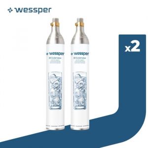 Lot de 2 Cylindre de Recharge de Gaz CO2 pour Machine à Gazéifier Sodastream 60l – substitut
