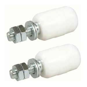 Olive de Guidage Nylon pour Porte Coulissante Lot de 2 Fixation avec Tige Filet&eacute;e Application Portail Coulissant YYV
