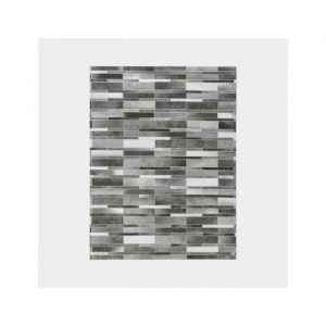 Tapis toucher soft - Imprim&eacute; peau de vache - Parement gris - 160 x 220 cm