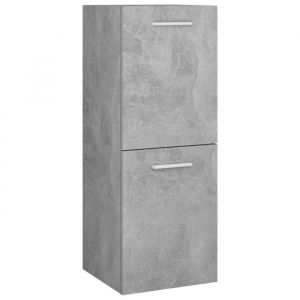 Bonne qualité - Armoire de rangement Armoire de salle de bain et WC - BONNIE - Gris béton 30x30x80cm Bois ingénierie DECO M2136482