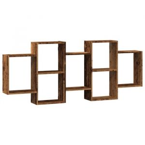 Meilleures &Eacute;tag&egrave;re murale - Meuble &eacute;tag&egrave;re dexposition - vieux bois 159x18x65 cm - bois ding&eacute;nierie SSDC2730495