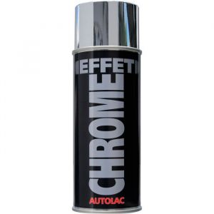 Bombe de peinture - Autolac - Effet chrome - 400ml - Pour m&eacute;tal bois plastique verre