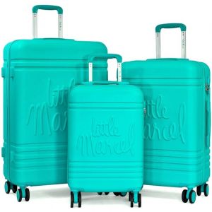 Lot 3 valises dont 1 valise cabine rigides  - Turquoise - LM10713