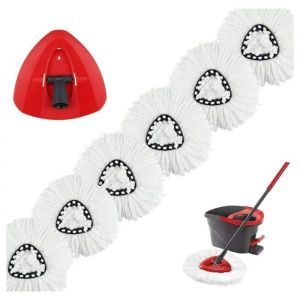 6pcs Vadrouilles de Rechange pour Vileda O-Cedar Turbo 2 en 1 EasyWring & Clean Compatible T&ecirc;tes de balai Pour Vileda Recharge