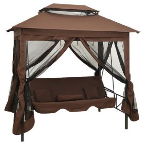 Nouveau Balancelle de jardin - BMD - Belvédère convertible en balancelle Café DECO - V3155578