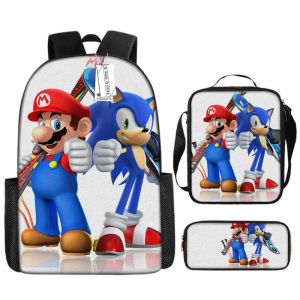 Sac à dos Mario Kart enfant–Sac à dos mignon et fonctionnel pour écoliers–Cartable animé pour enfants–Idéal pour lécole-Type-24
