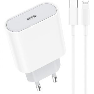 20W USB C Rapide Chargeur avec 2M Câble for iPhone 14-14 Pro- 14 Pro Max- 14 Plus- 13-12- 11- SE-X-XS-XR AirPods USBC Prise [296]