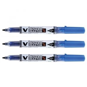 Marqueurs tableau blanc V BOARD MASTER S Ultra Fine Bleu - PILOT - Lot de 3