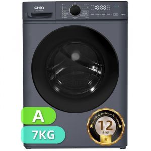 Lave-linge hublot  CHiQ CW07123863AX Machine à laver intégrée - 7kg Classe A 1200 RPM Lavage vapeur & rapide 15 programmes