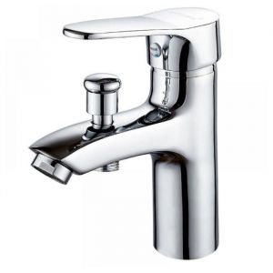 Robinet baignoire robinet monotrou double usage chaud et froid Alliage Mitigeur de douche robinet salle bain douche Label